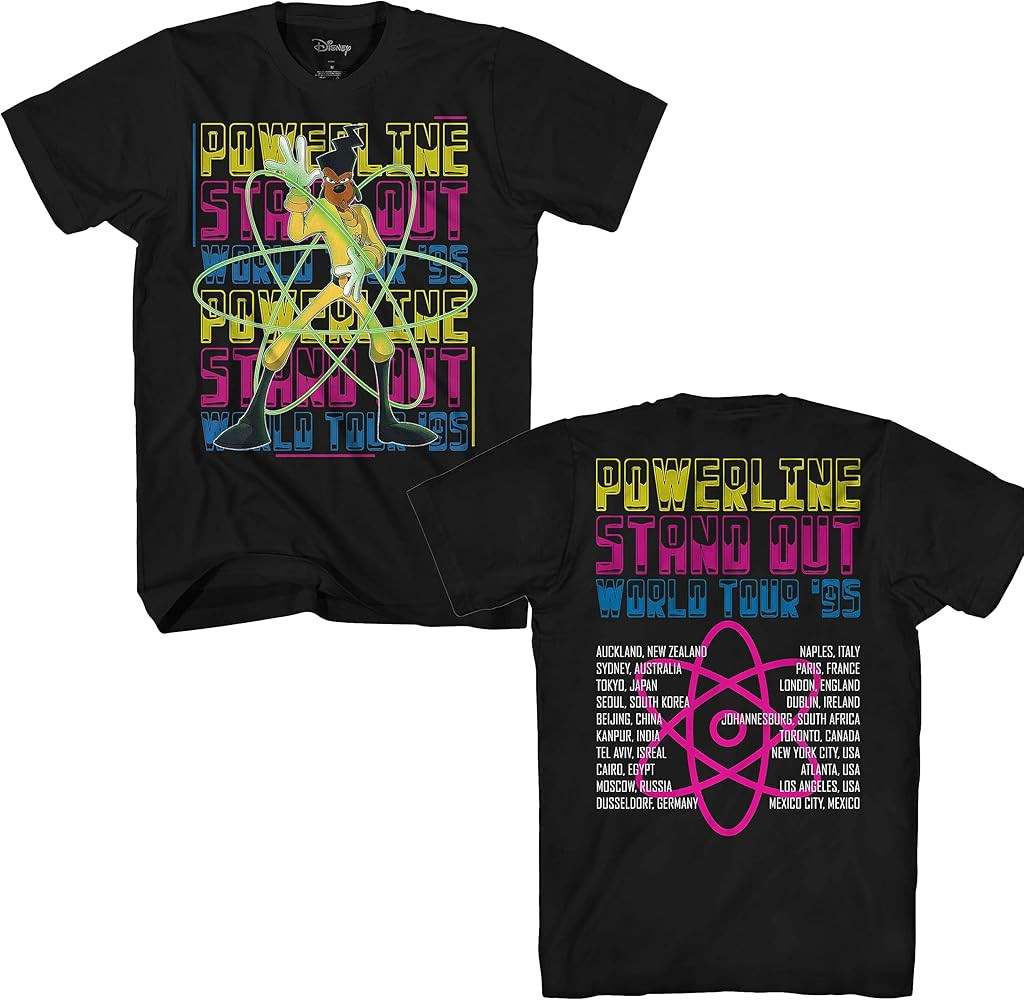 Disney Goofy Movie Powerline Legit Stand Out Tour Adult T-Shirt | Amazon (US)