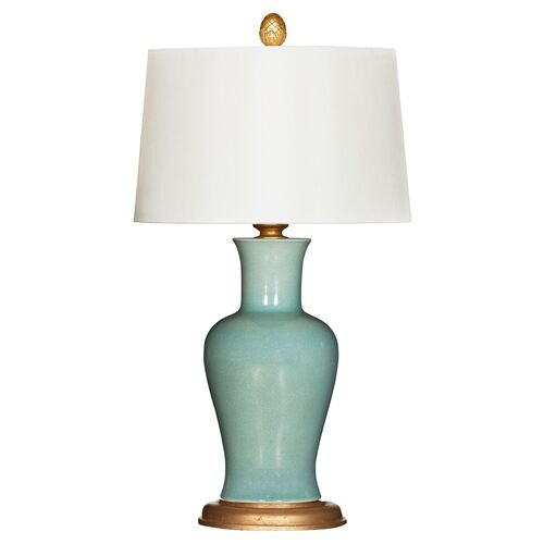 Shiloh Table Lamp, Celedon | One Kings Lane