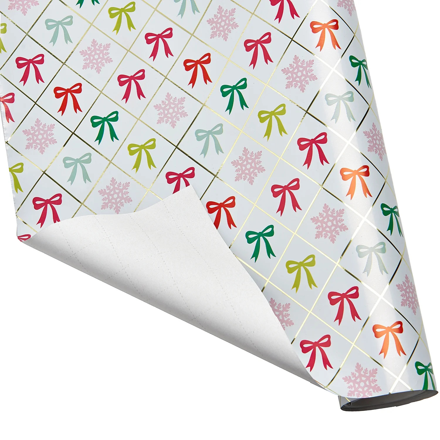 Multicolor Bows and Snowflakes Christmas Wrapping Paper, 85 sq ft, by Holiday Time - Walmart.com | Walmart (US)