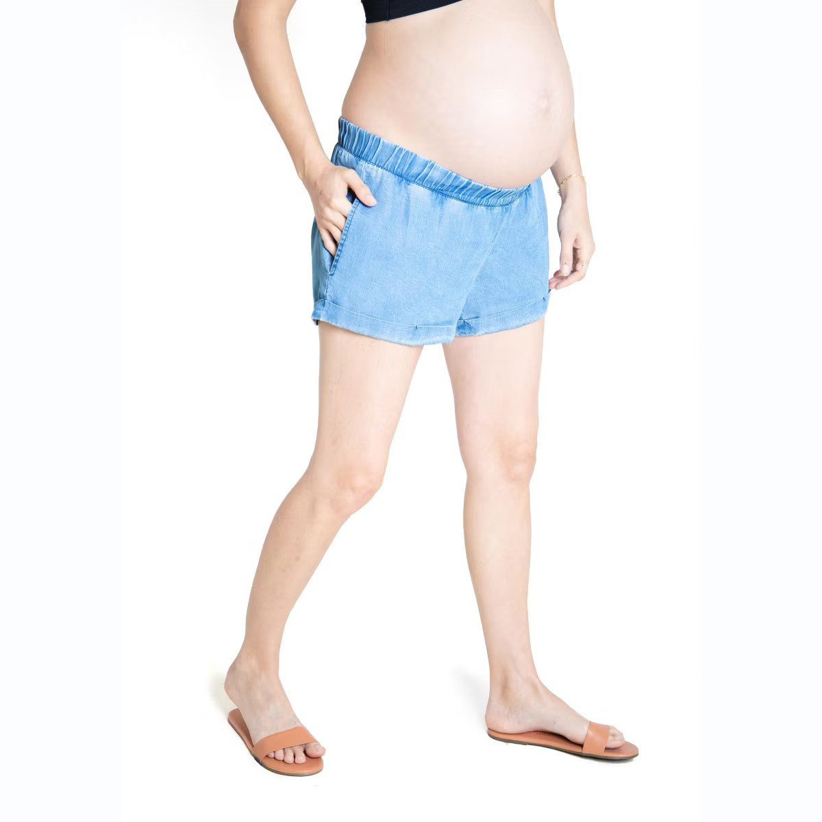 Ingrid & Isabel Maternity Elastic Waist Short | Target