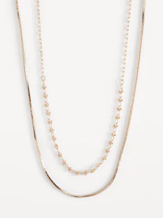 Gold-Plated Chain Necklace 2-Pack for Women | Old Navy (US)
