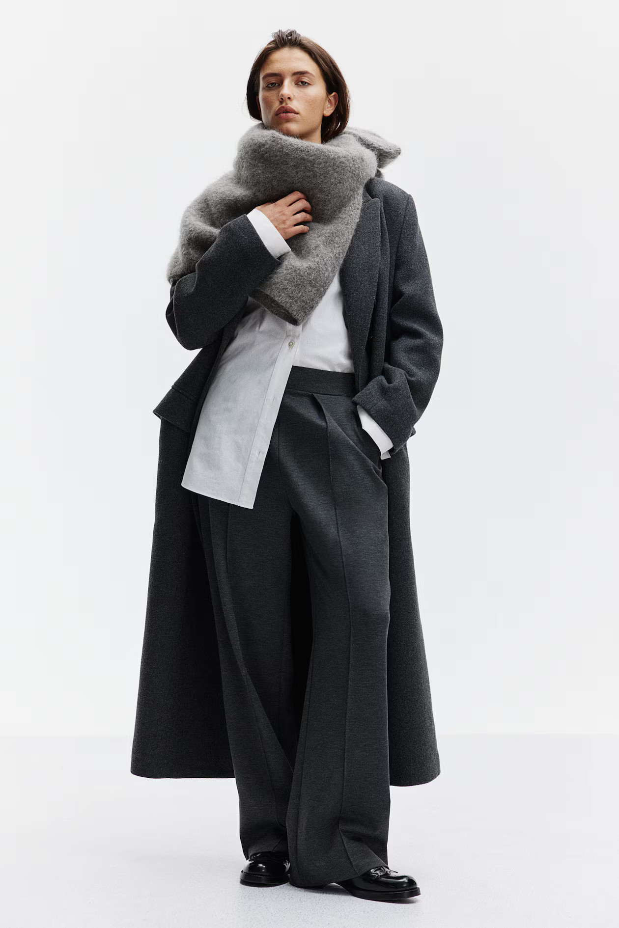 High-waist Dress Pants - Dark gray melange - Ladies | H&M US | H&M (US + CA)