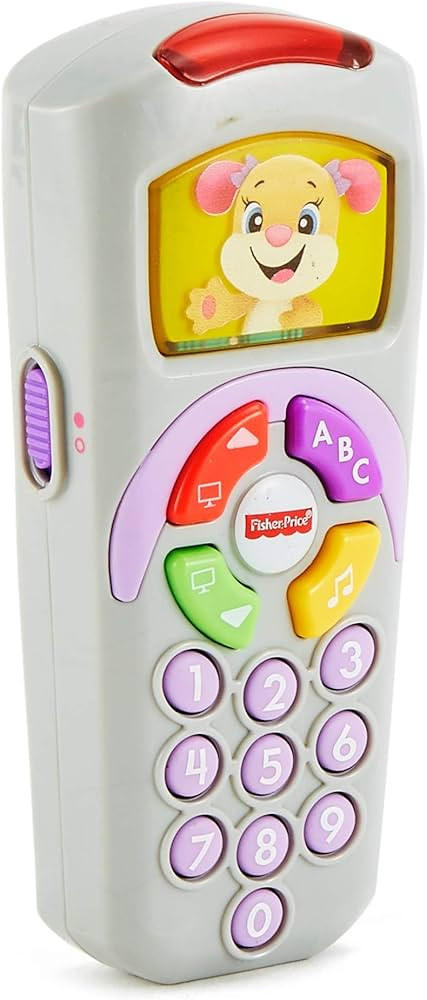 Fisher-Price Pretend TV Remote Baby Toy with Lights Music and Learning Songs, Fine Motor Toy, Tod... | Amazon (US)