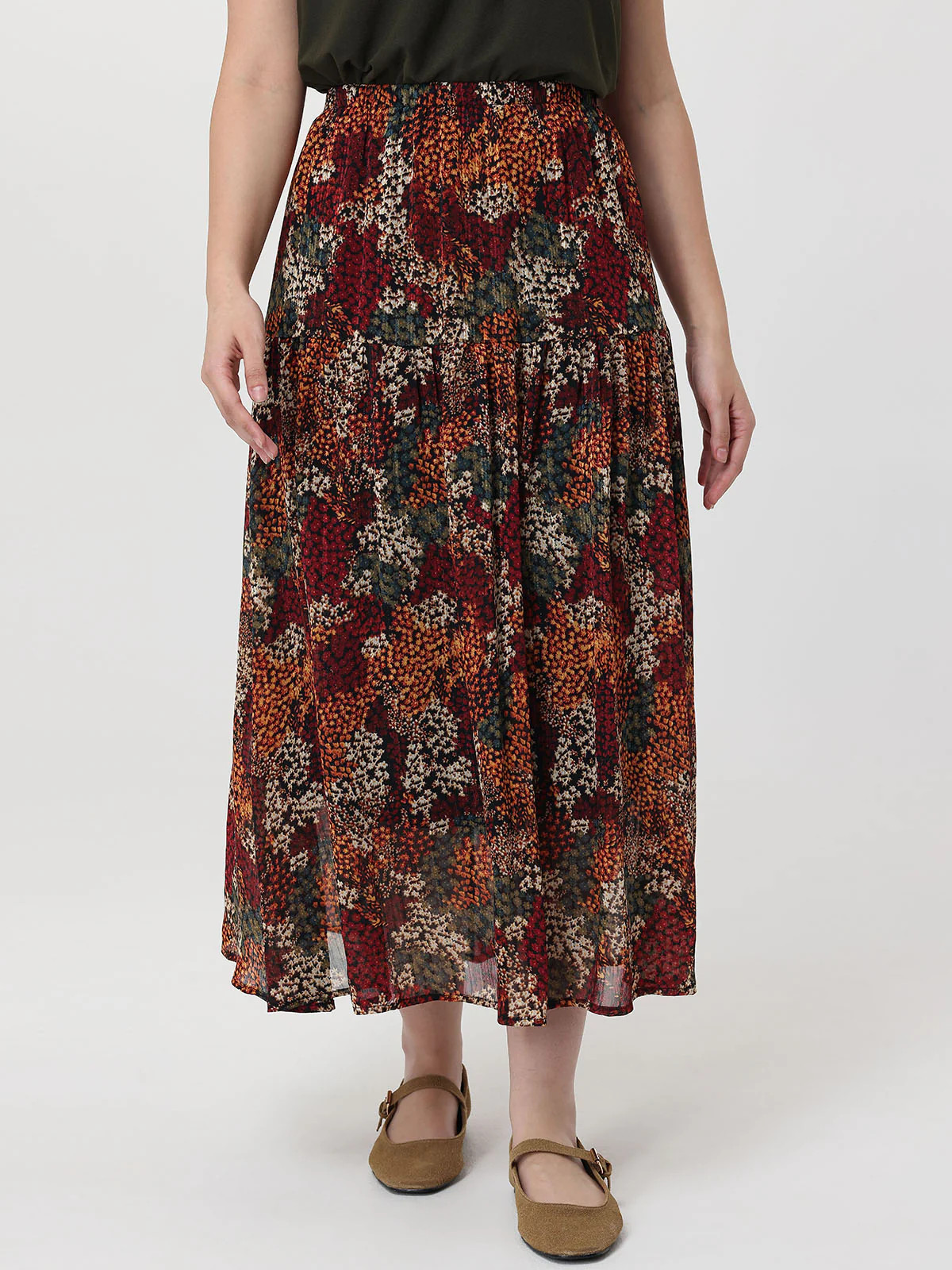 89th & Madison Floral Tiered Midi Skirt | 89th + Madison