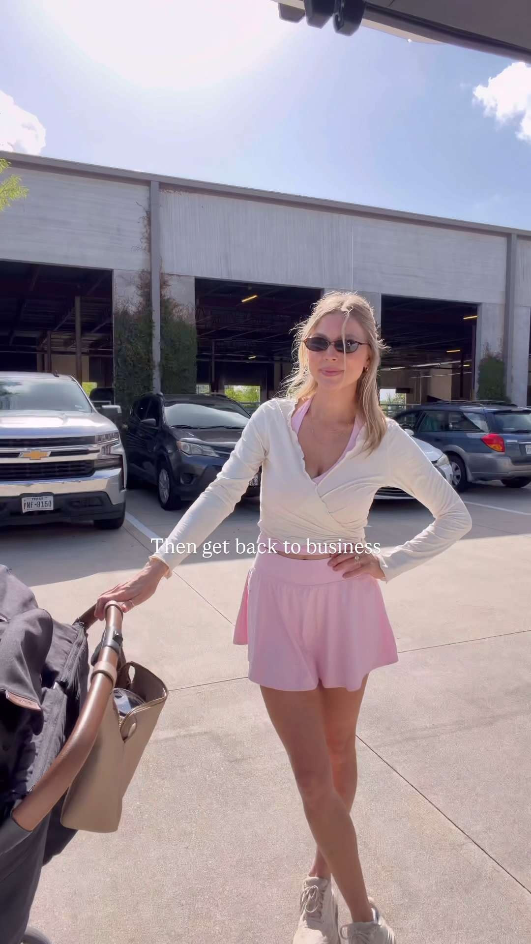 Car reveal, and sharing my active wear set! The cutest tennis skirt and wrap top!  

 #LTKActive