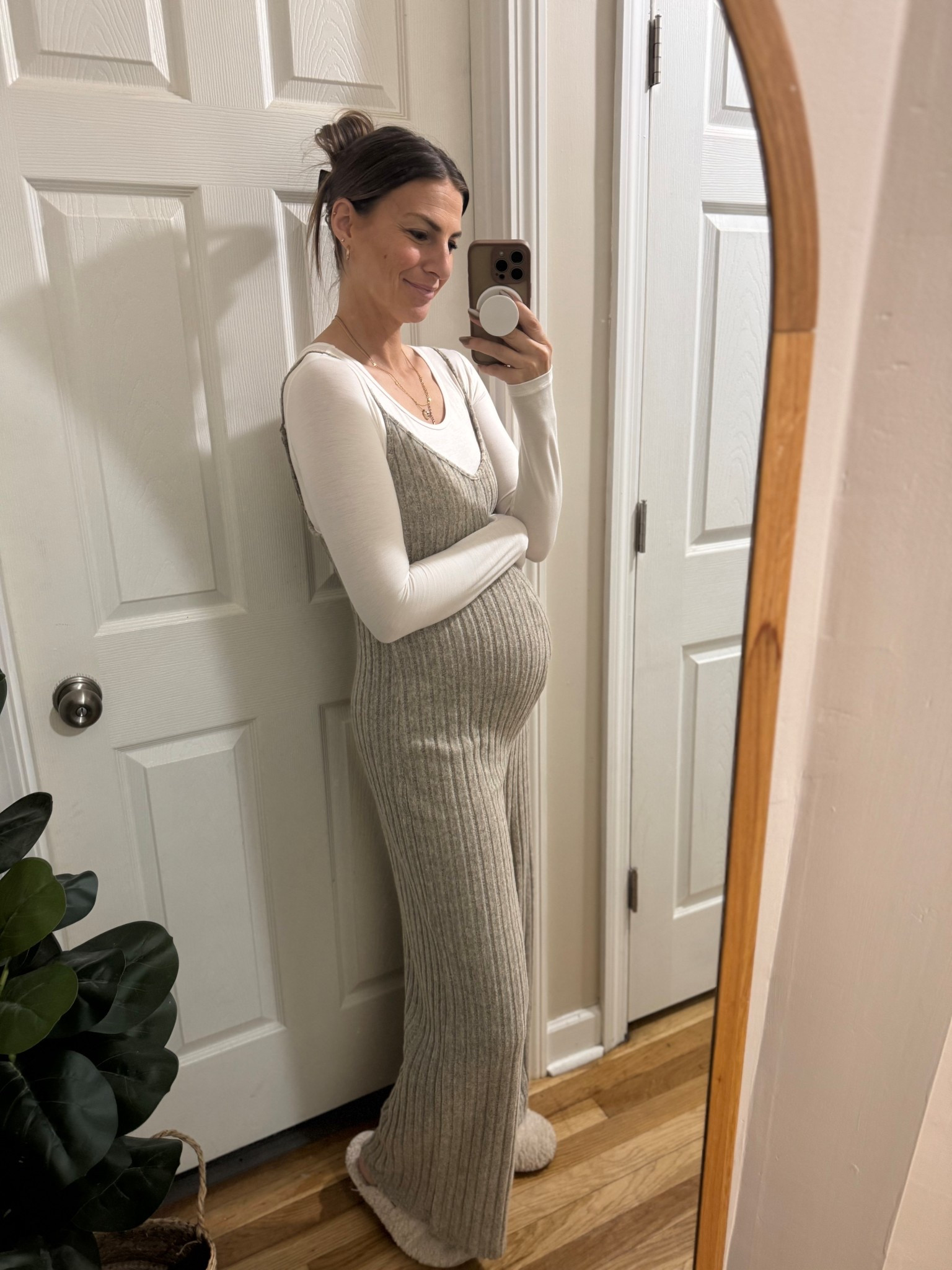 This wideleg cozy jumpsuit is the new fall staple ✨ So soft. Adjustable straps. I’m wearing a small and 19w bumping. 

Bump friendly / amazon find / maternity look / mom style / casual outfit / fall outfit

#LTKFindsUnder50 #LTKBump #LTKStyleTip