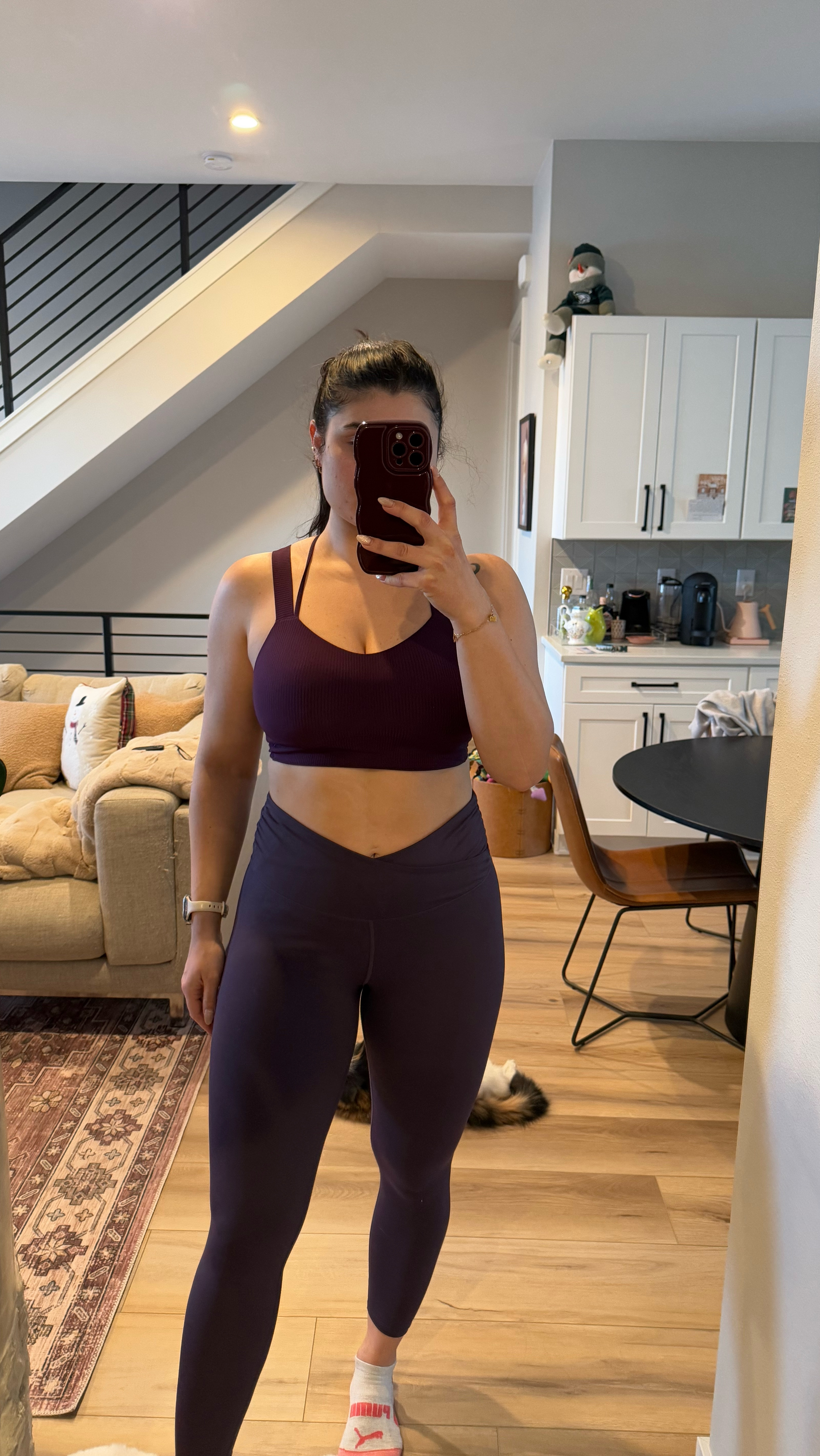 Amazon leggings under $20 
Wearing size M, could size down 
Lululemon sports bra d/dd cup - great coverage! 


#LTKActive