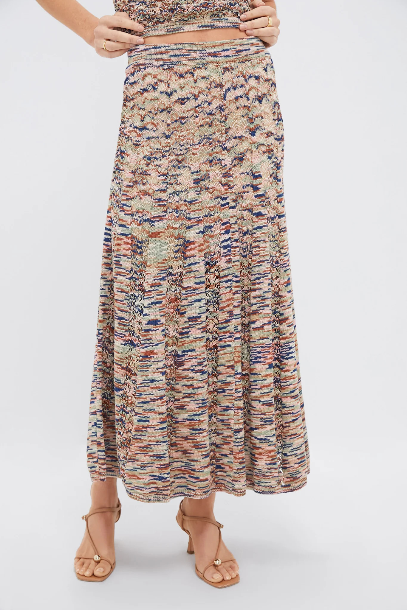 Multi Wylie Flared Knit Skirt | Tuckernuck (US)