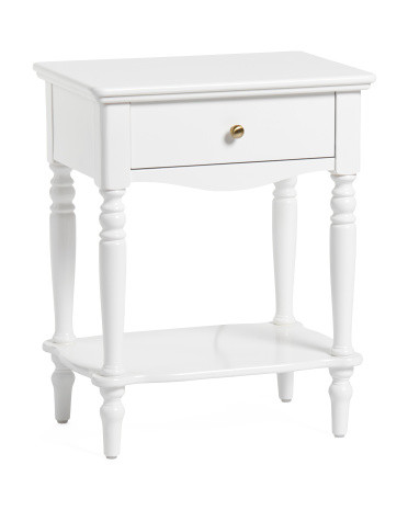 20x14x25 1 Drawer Spindle Side Table With USB Ports | TJ Maxx