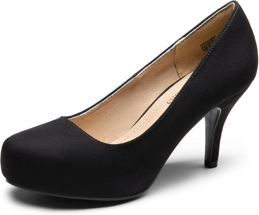 DREAM PAIRS Tiffany Women's New Classic Elegant Versatile Low Stiletto Heel Dress Platform Pumps ... | Amazon (US)