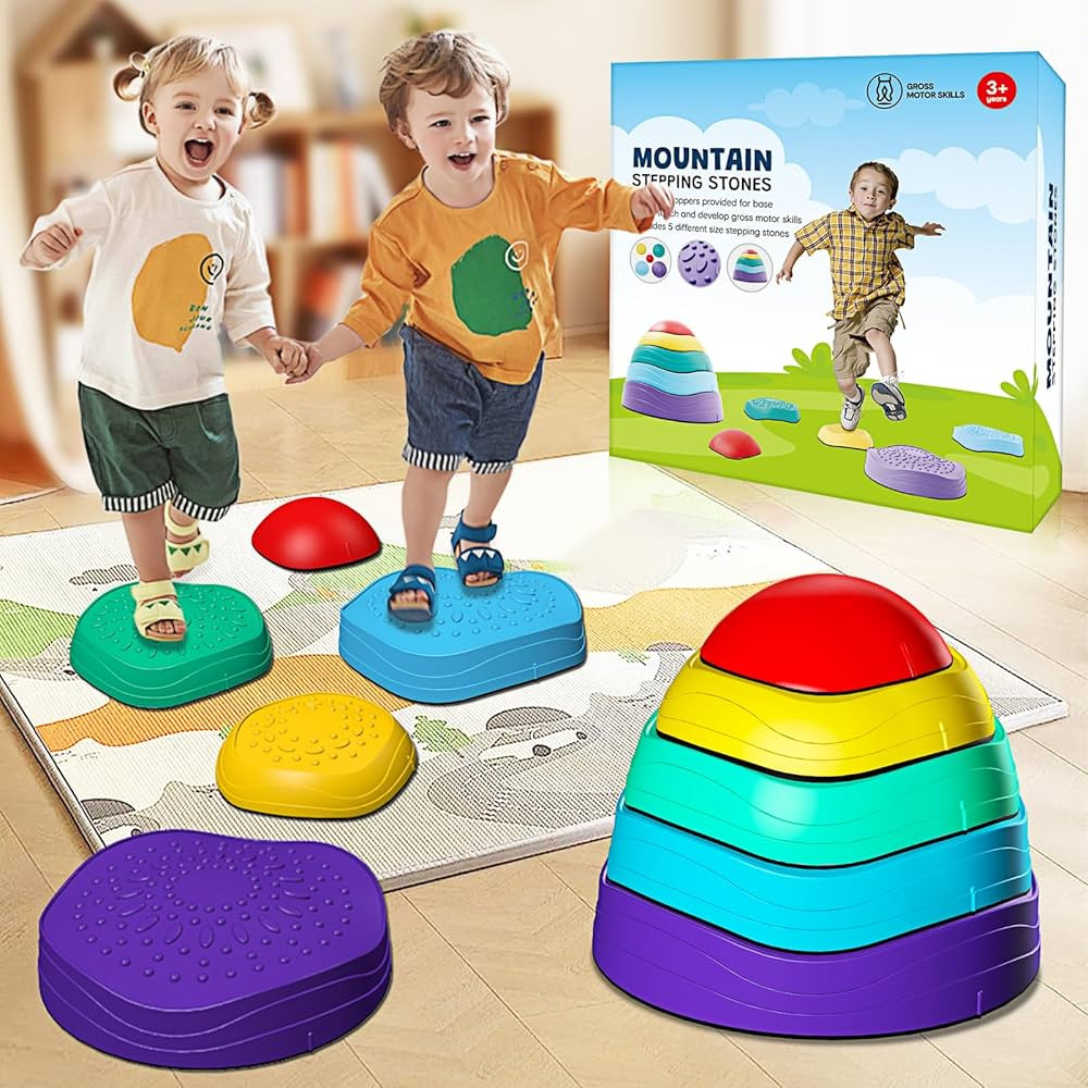 Stepping Stones for kids ,5Pcs Non-Slip Plastic Balance ,Stepping Stones for Toddlers Ages 3 4 5 ... | Amazon (US)