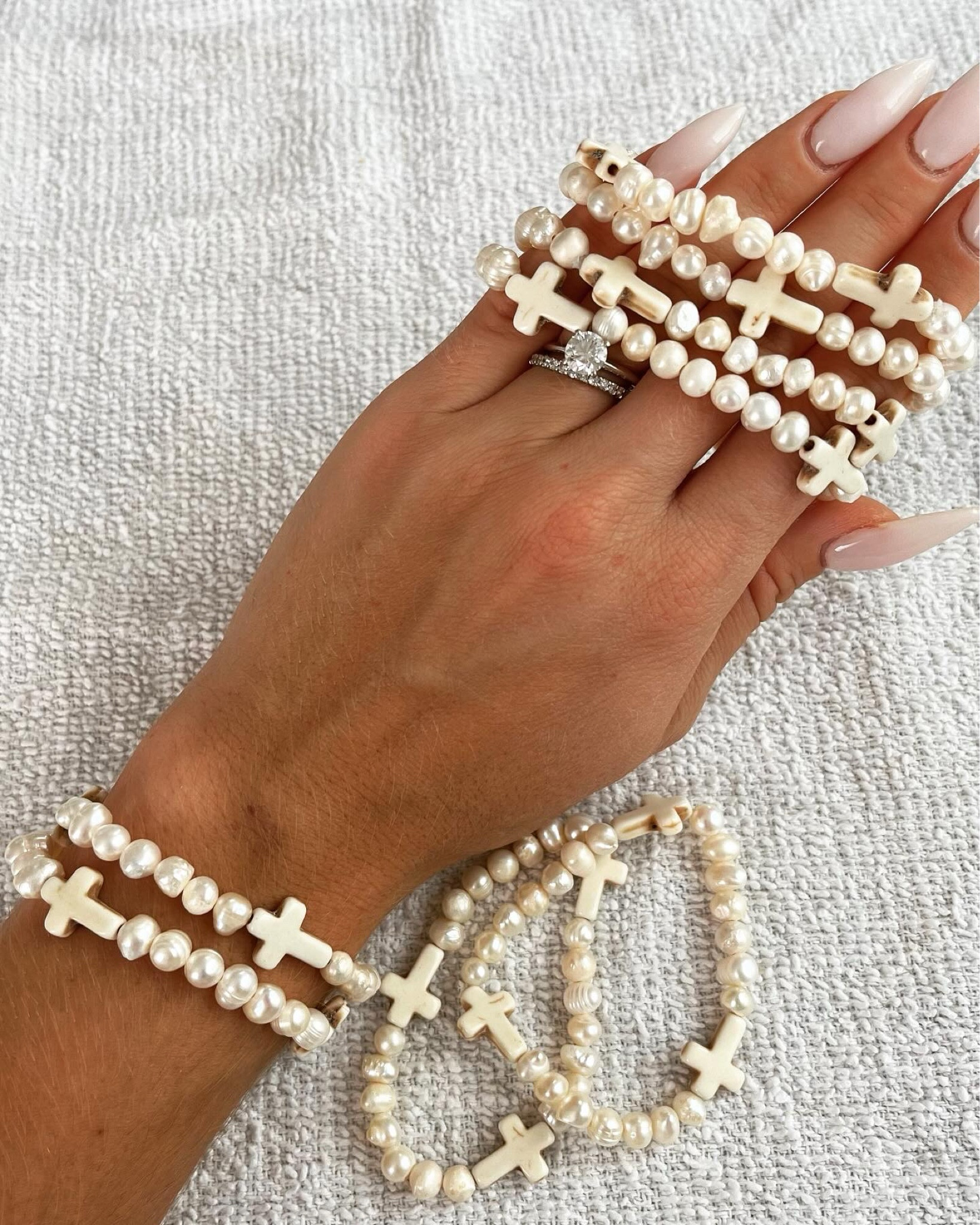 I make these fresh water pearl bracelets! YES! They are 100% freshwater pearls. They are an outfit go-to. They go with everything and so many compliments.

#LTKHoliday #LTKGiftGuide #LTKSeasonal