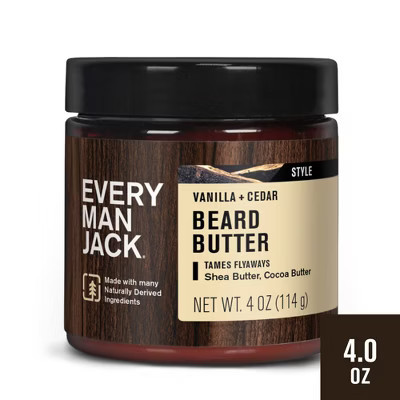 Every Man Jack Beard Butter - Vanilla + Cedar - 4oz | Target