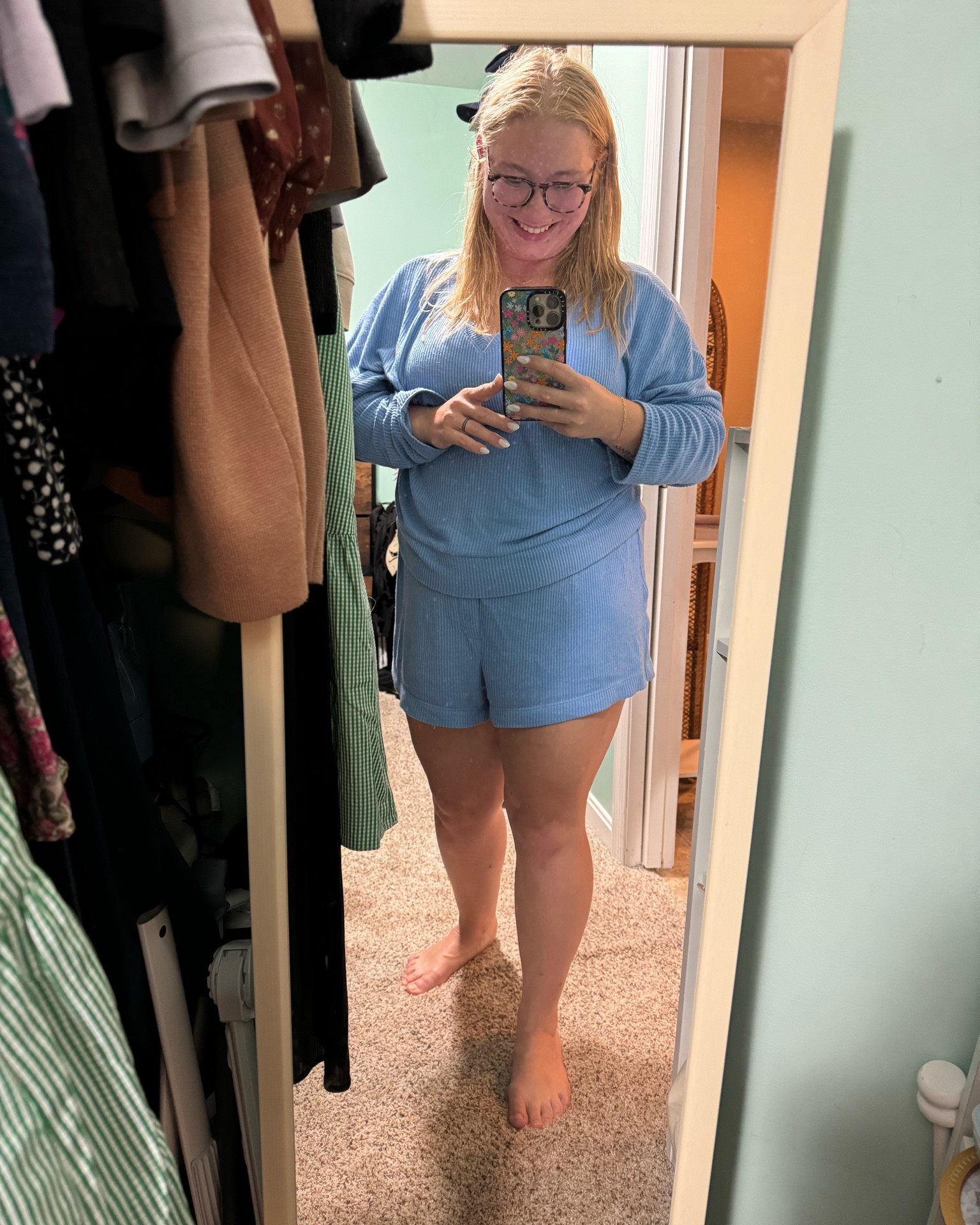 I am obsessed with this cozy ribbed set and am thinking I should get it in another color and buy the pants too. There’s so many mix and match options and other colors. I have the bralette, shorts and pullover top  

#LTKStyleTip #LTKFindsUnder50