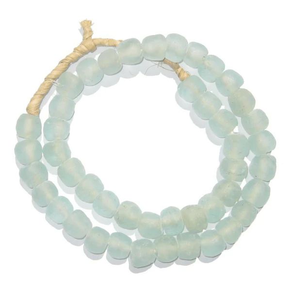 Clear Aqua Recycled Glass Beads | Winnoby 