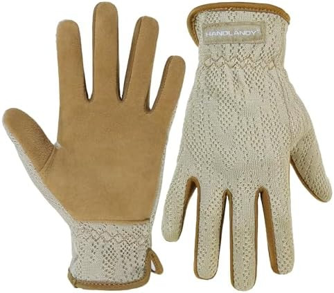 HANDLANDY Gardening Gloves for Women, Breathable Ladies Thorn Proof Leather Garden Yard Gloves Be... | Amazon (CA)