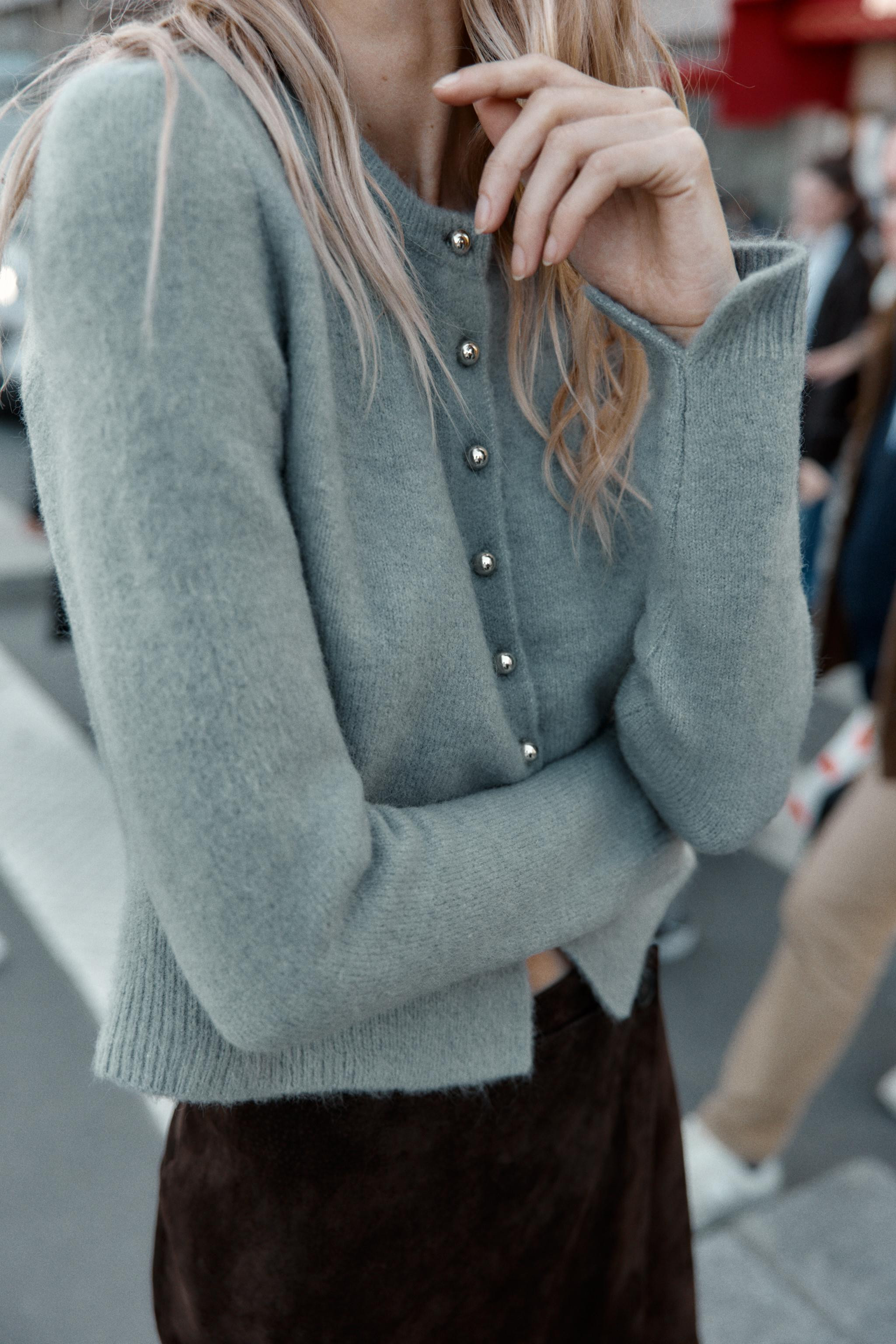 CARDIGAN WITH BALL BUTTONS | Zara US