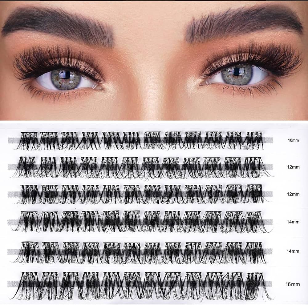 LANKIZ Lash Clusters, D Curl Individual Lashes, 72pcs Fluffy DIY Lash Extensions,10/12/14/16mm Mi... | Amazon (US)