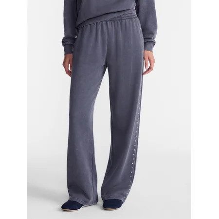 No Boundaries Mineral Wash Studded Sweatpants, 31" Inseam, Women's XXS-XXL | Walmart (US)