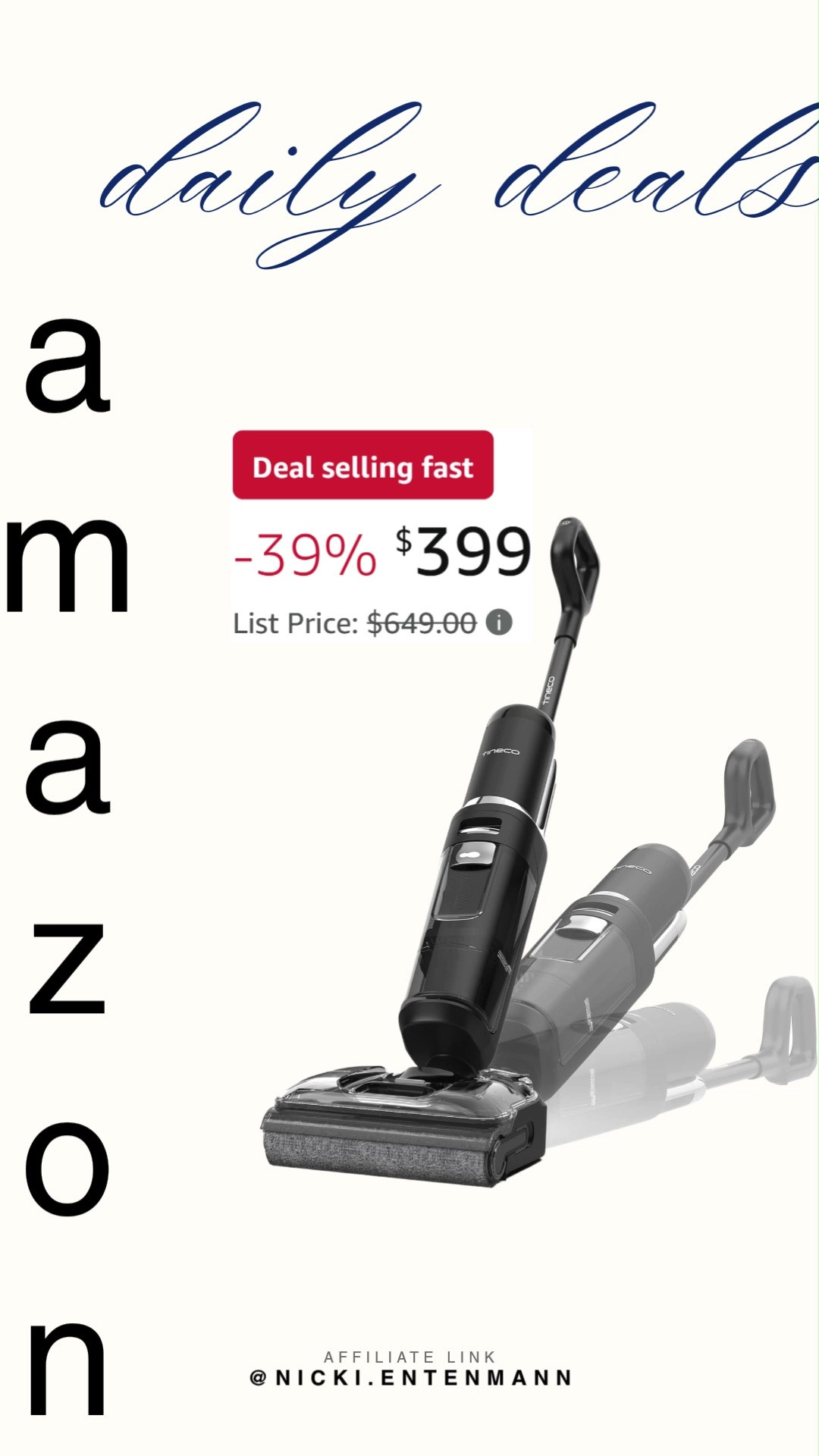 Tineco Floor ONE S7 Stretch Ultra Cordless Wet Dry Vacuum Cleaner makes cleaning smarter with powerful suction, flexible reach, and effortless shine that keeps every corner spotless and stress free. 🧹✨🏠  

#Tineco #FloorONES7 #cordlessvacuum #wetdryvacuum #cleaningtools #homeappliances #smartcleaning #householdessentials #floorcare #homefinds 

 #LTKdayinmylife #LTKHome #LTKSaleAlert