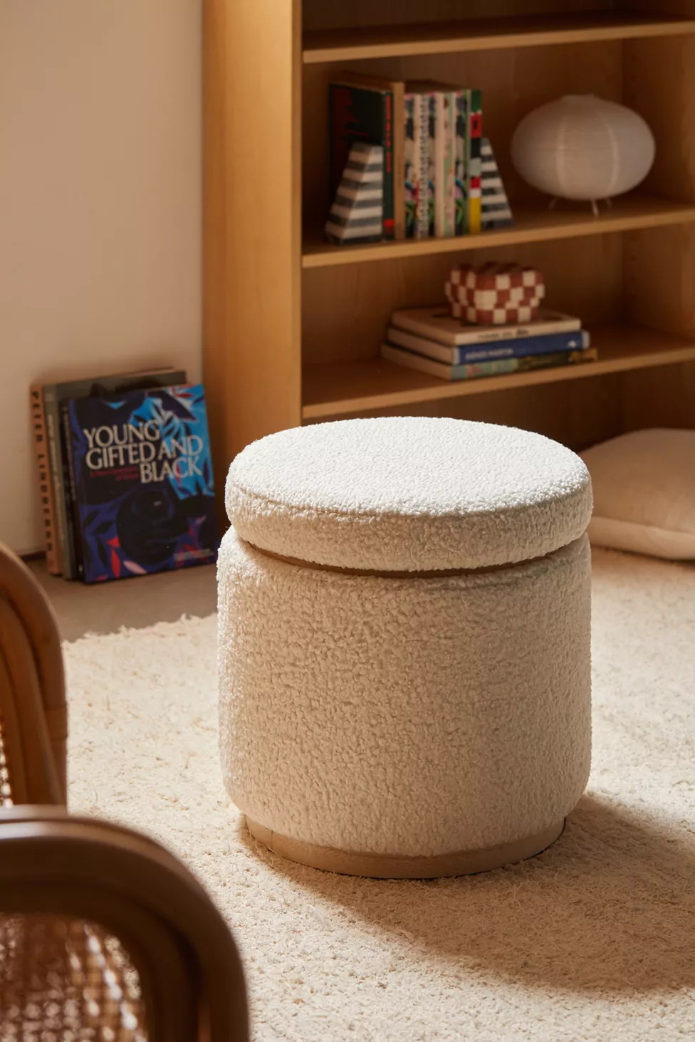 Fio Sherpa Storage Stool | Urban Outfitters (US and RoW)