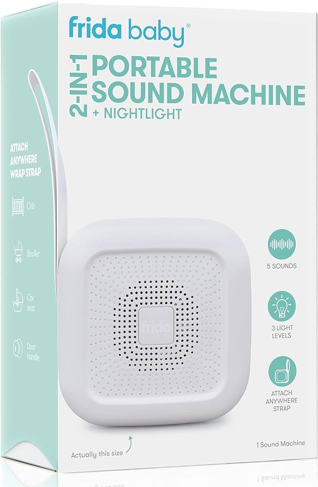 Frida Baby 2-in-1 Portable Sound Machine + Nightlight | White Noise Machine with Soothing Sounds ... | Amazon (US)