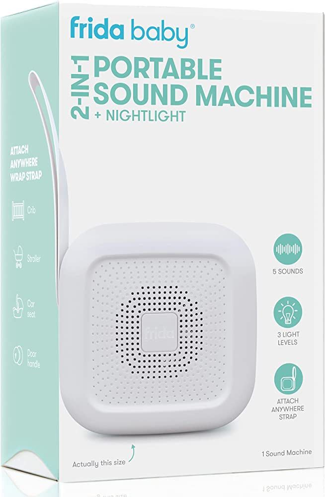 2-in-1 Portable Sound Machine + Nightlight by Frida Baby White Noise Machine with Soothing Sounds fo | Amazon (US)