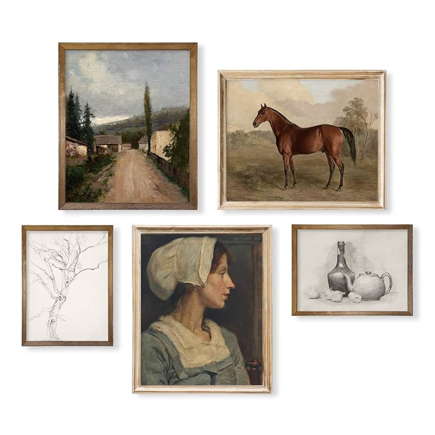 Rustic Modern Farmhouse Wall Art Decor - French Country Kitchen Print Poster - Boho Art Deco Vict... | Amazon (US)