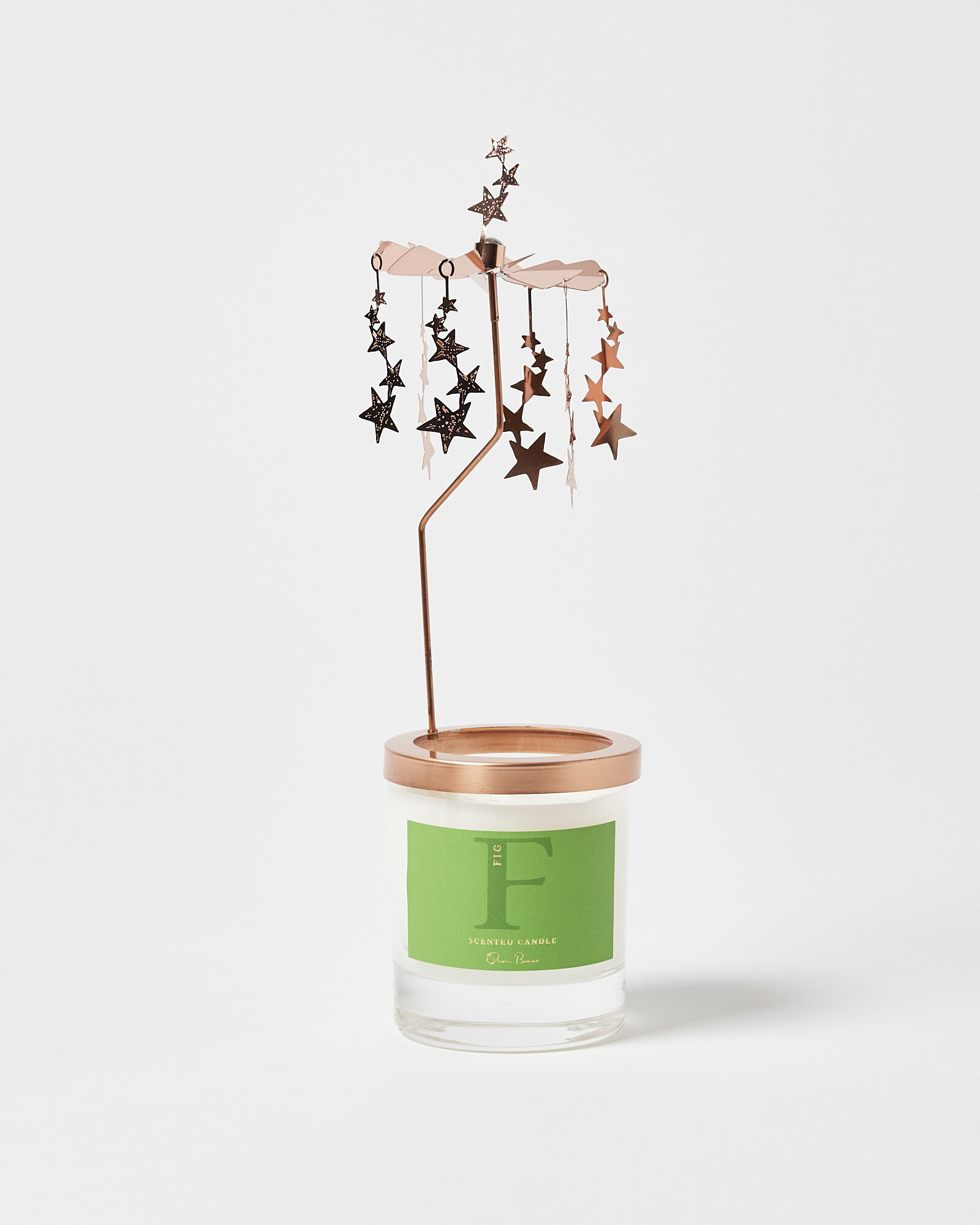 Mini Stars Rose Gold Metal Candle Spinner | Oliver Bonas | Oliver Bonas (Global)