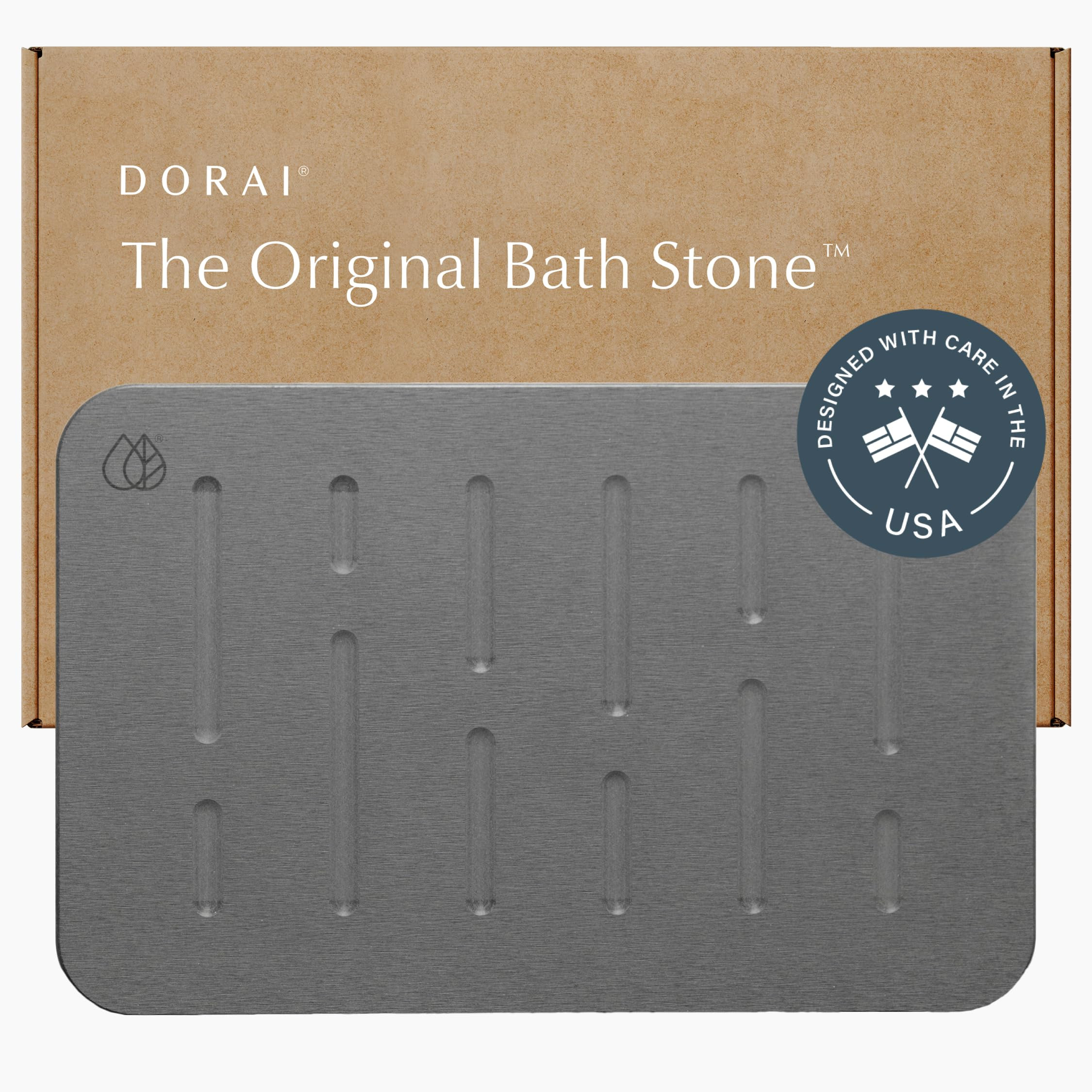 Dorai Home Bath Stone Mat 23.6"x15.4" – Luxury Diatomite Stone Mat, Quick-Dry, Non-Slip, Rain S... | Amazon (US)