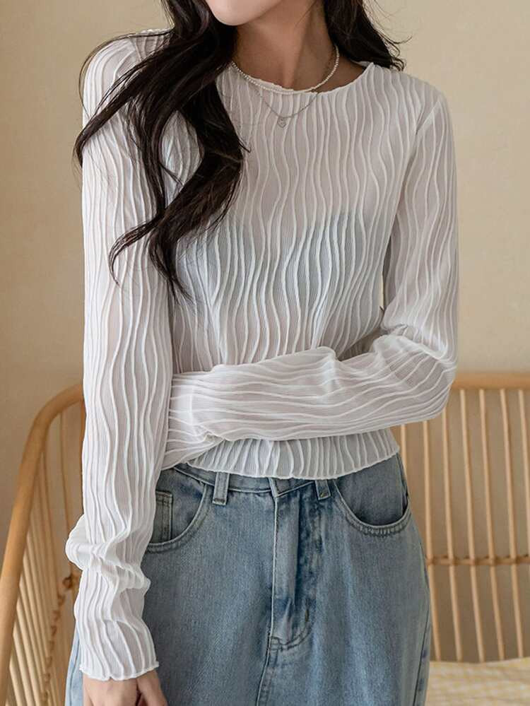 DAZY T-shirt unicolore couture | SHEIN