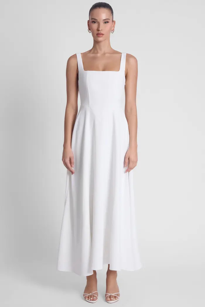 Serenity Square Neck Corset Midi Dress | Nordstrom