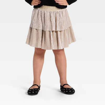 Toddler Girls' Metallic Skirt - Cat & Jack™ Metallic Gold 5T | Target