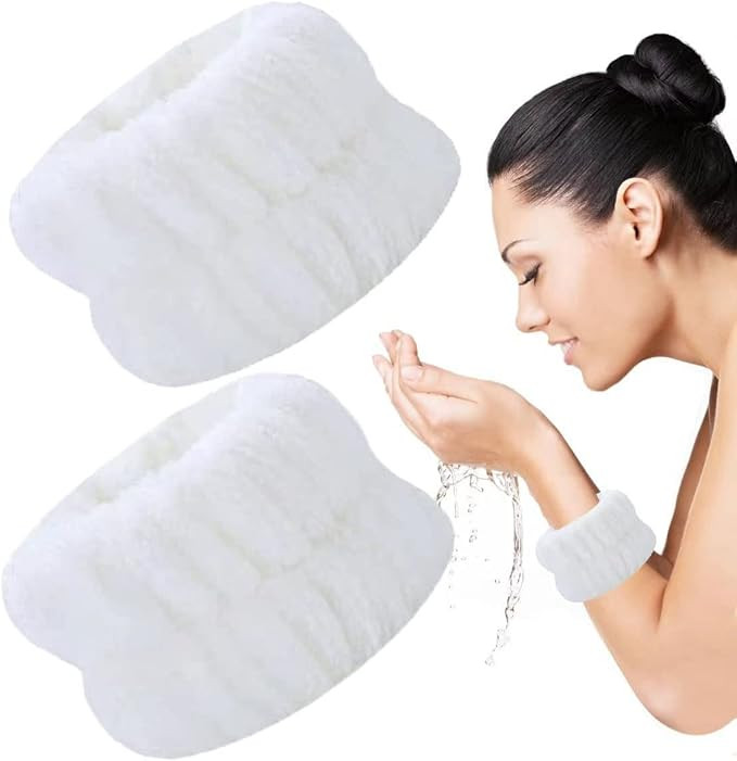Wristbands Wrist Towels for Washing Face and Skincare Spa, Microfiber Flannel Wrist Washband, Fac... | Amazon (US)