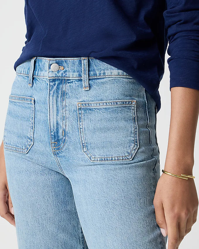 Slim wide-leg patch-pocket jean in all-day stretch | J.Crew Factory