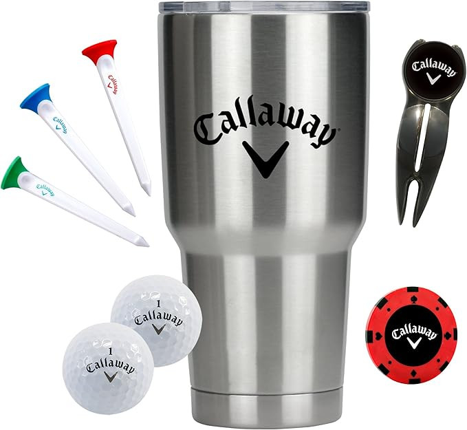 Callaway 30-Oz. Stainless Steel Tumbler & Golf Accessories Gift Set | Amazon (US)