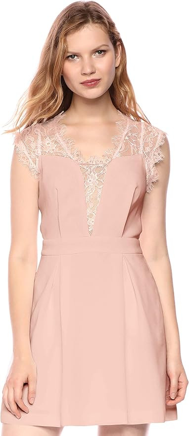 BCBGeneration Women's Lace Inset Dress | Amazon (US)