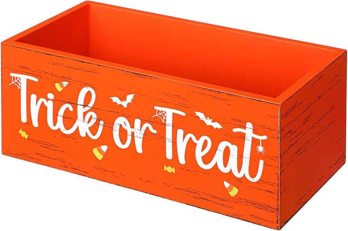 Sintuff Halloween Candy Bowl Wooden Funny Candy Dish Large Trick or Treat Dish Holders Wood Servi... | Amazon (US)