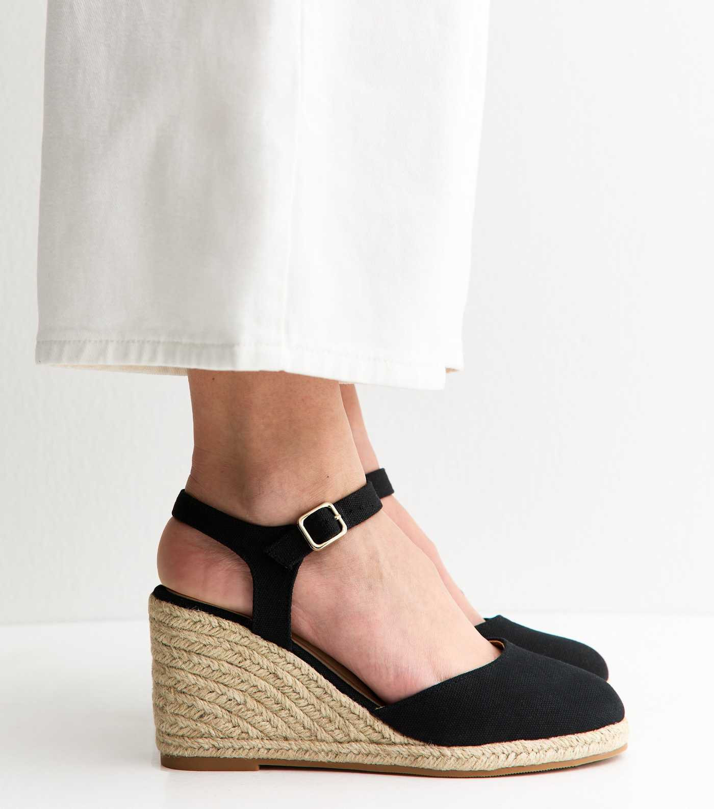 Black Espadrille Wedges | New Look | New Look (UK)