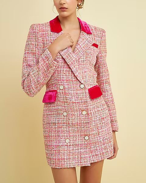 Endless Rose Premium Tweed Blazer Mini Dress | Express