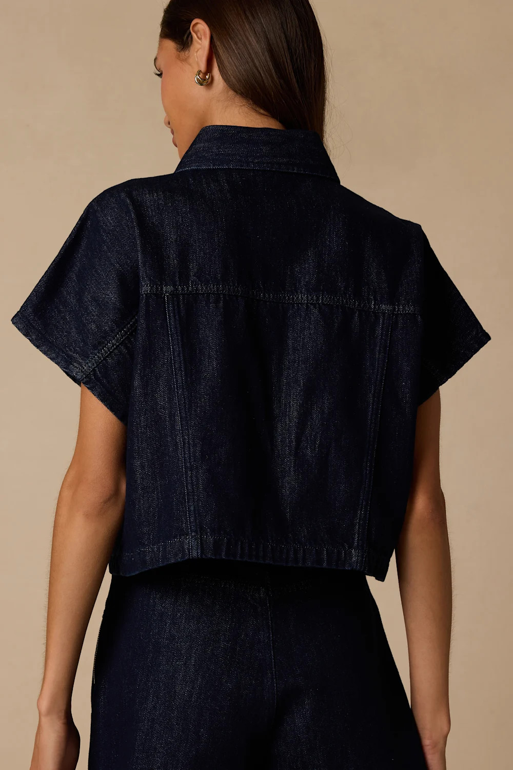 Lele Dark Wash Button-Front Denim Top | Lulus