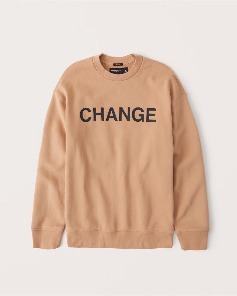 For Justice Relaxed Fit Crew Sweatshirt | Abercrombie & Fitch (US)