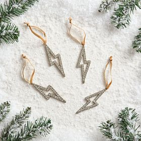 Harry Potter™ Lightning Bolt Ornaments - Set of 4 | Pottery Barn Teen