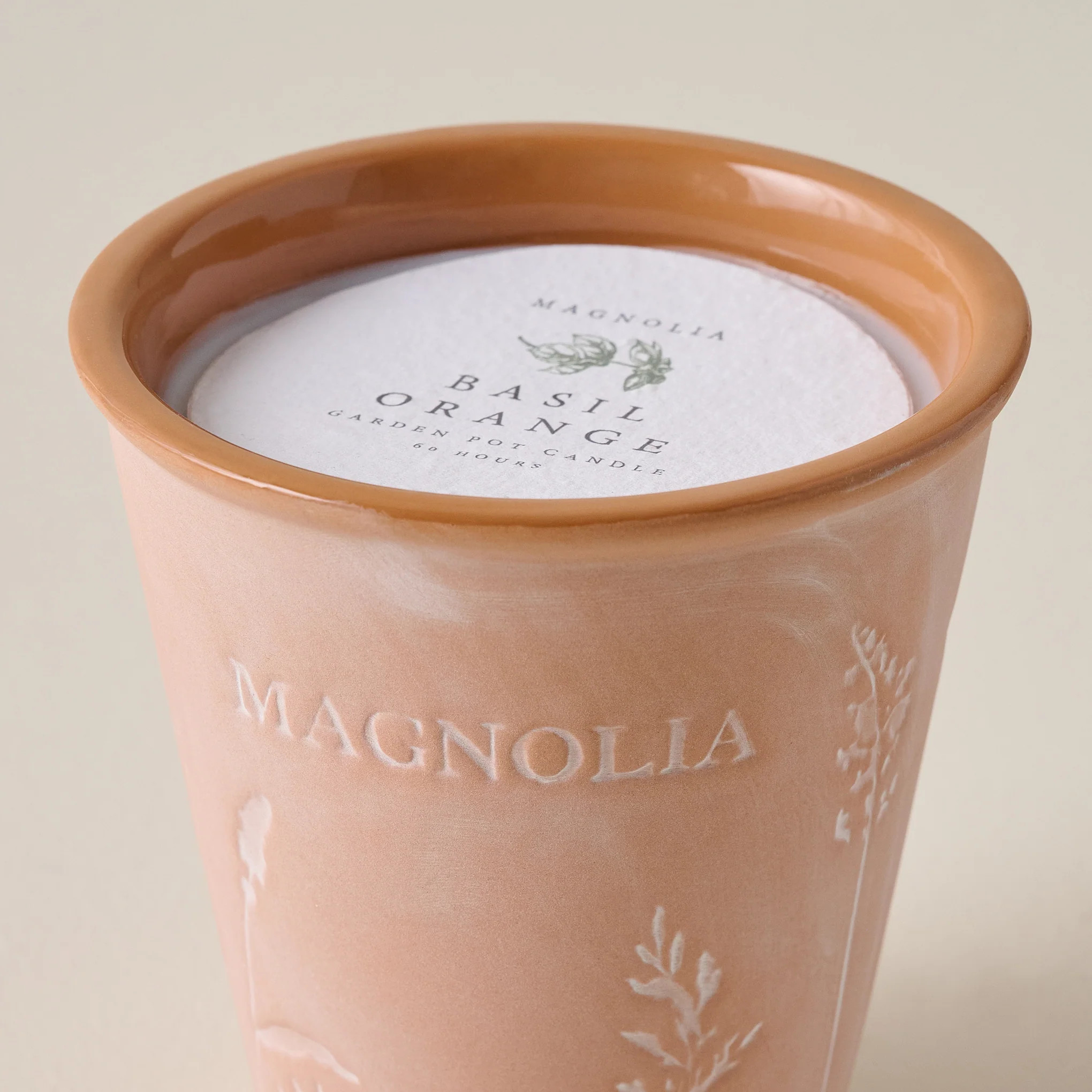 Magnolia Basil Orange Garden Pot Candle | Magnolia