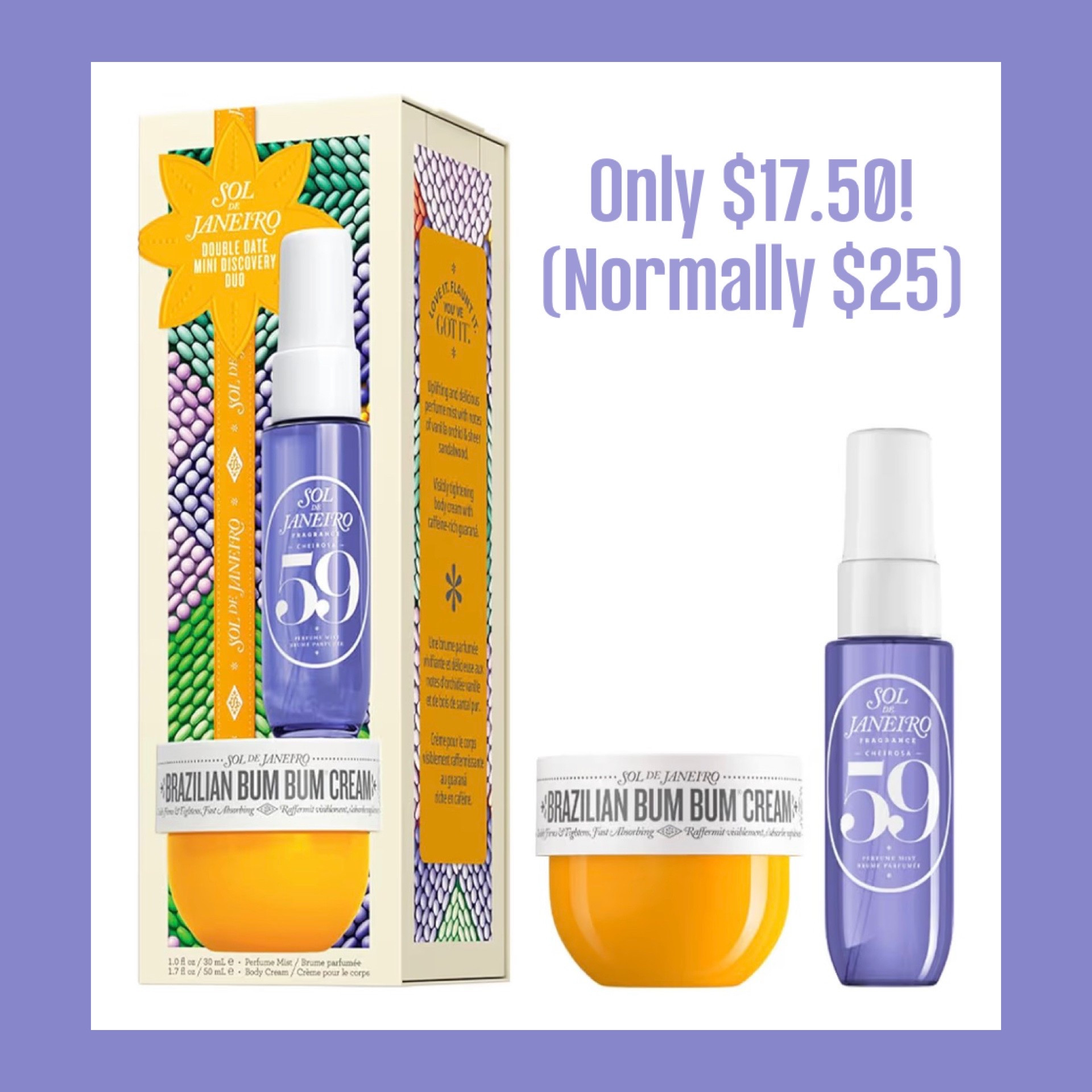 Super rare 30% Off deal for the Sol de Janeiro Double Take Duo! Always a best seller, it’s a great time to grab for gifting or personal use dime these both smell amazing!! Going super fast at only $17.50!

#LTKselfcare #LTKSaleAlert #LTKBeauty