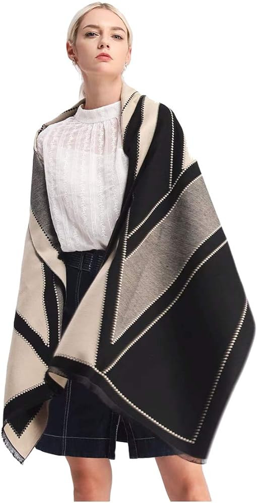 Jeelow Womens Pashmina Shawl Wrap Scarf - Elegant Dressy Evening Poncho Cape for Formal and Weddi... | Amazon (US)