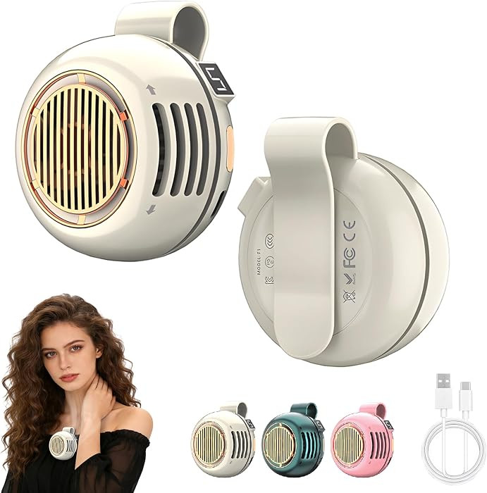 Portable Silent Mini Bladeless Fan Clip On, 5 Speeds 360\u00b0 Rotatable Clip on Fan for Shirt & ... | Amazon (US)