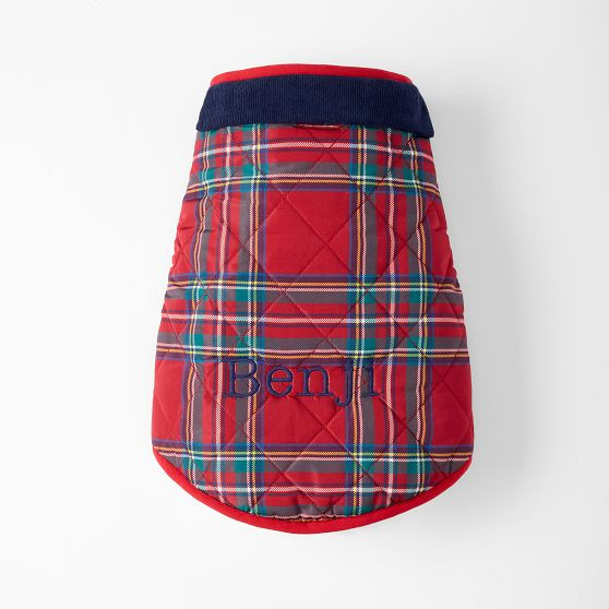 Plaid Sherpa Dog Jacket | Mark and Graham