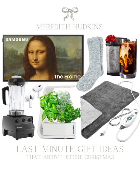 Christmas gift ideas, last-minute Christmas gifts, gifts for her, gifts for mom, Gifts for him, Samsung frame TV, barefoot dreams fuzzy socks, electric blanket, heated blanket, vita mix blender, hyper chiller iced coffee, aerogarden sprout, herbs, kitchen, Amazon, gifts her boyfriend, gifts for husband, Christmas gift guide

#LTKunder50 #LTKmens #LTKGiftGuide