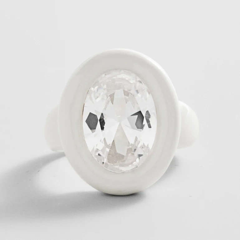 Joy Pop Cubic Zirconia Ring - Clear/White | BaubleBar